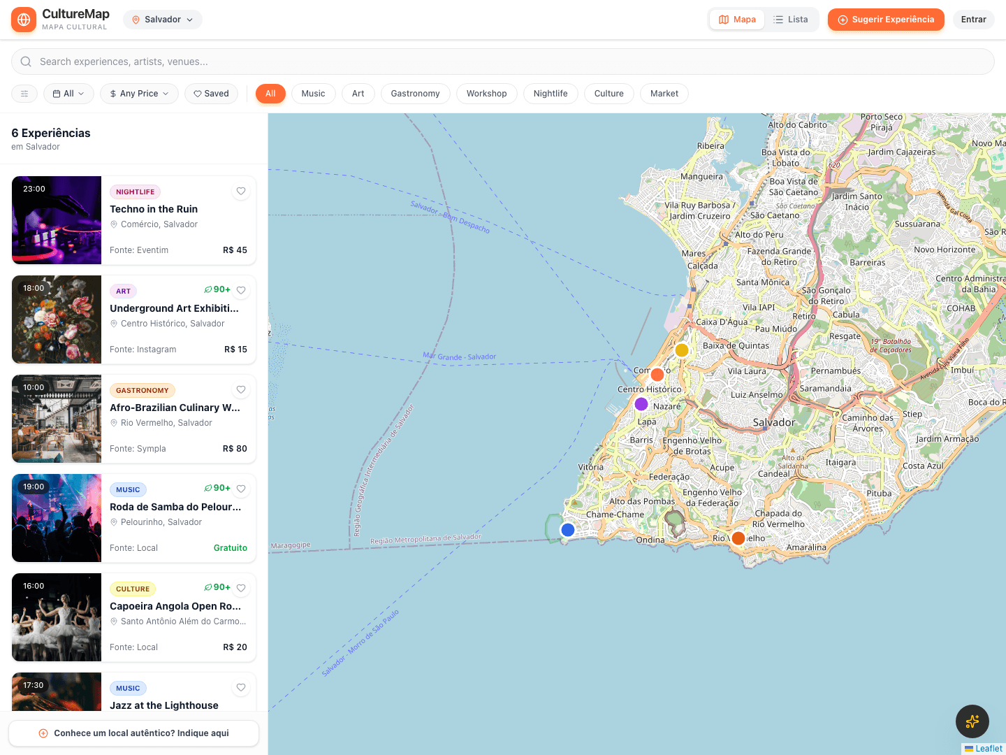 CultureMap · Mapa Cultural